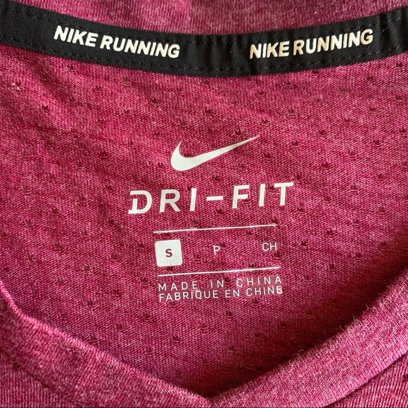 NEW Nike Men’s BREATHE Dri-Fit  Short Sleeve Running Top Sz S Purple  AA4858-665 - Picture 8 of 11